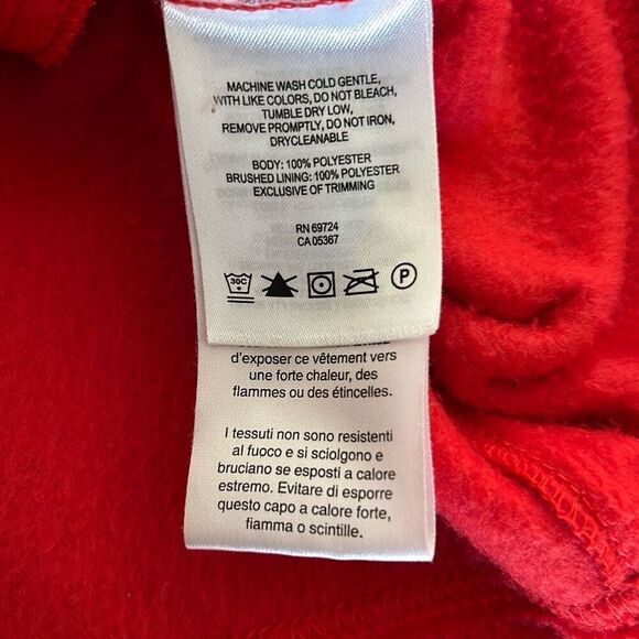 COLUMBIA Red Fleece Jacket L - Picture 6 of 7